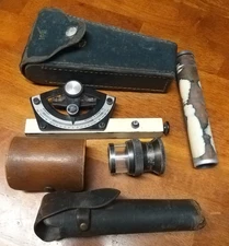 Inclinometer, Surveyor Scope, Lens Magnifier Comparator--3 Pieces--Keuffel Esser