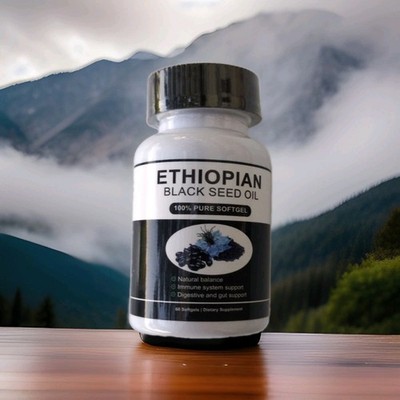 Ethiopian Black Seed Oil Capsules with 4.64% Thymoquinone, Organic 60 Softgels