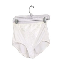 Playtex Secrets Vintage Panty 2XL Women Brief white Underwear glossy satin 2717