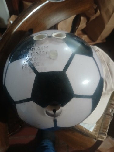 Clear Soccor Bowling Ball  15 Lbs  Used Not Sure Of Span 