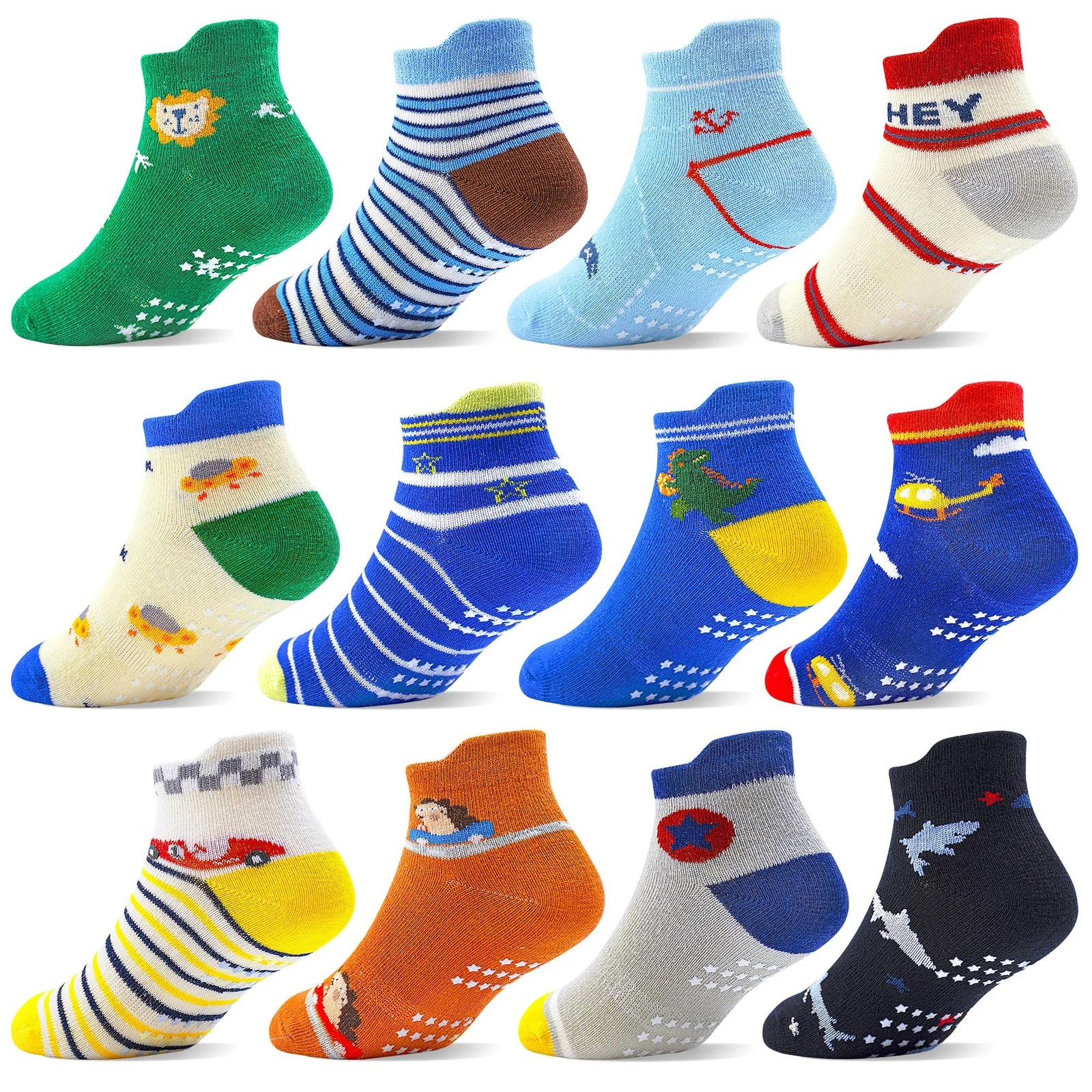 Toddler Socks with Grips Anti Slip Ankle Socks 12 Pairs for 1-7 Years Boys Gi...
Opens in a new wind
