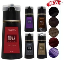 Nova Hair Dye Shampoo, Hair Instant Dye Shampoo,Hair Color Shampoo for Hair  