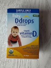 Baby Ddrops Liquid Vitamin D3 400 Iu Dietary Supplement 60 Drops EXP 04 2028