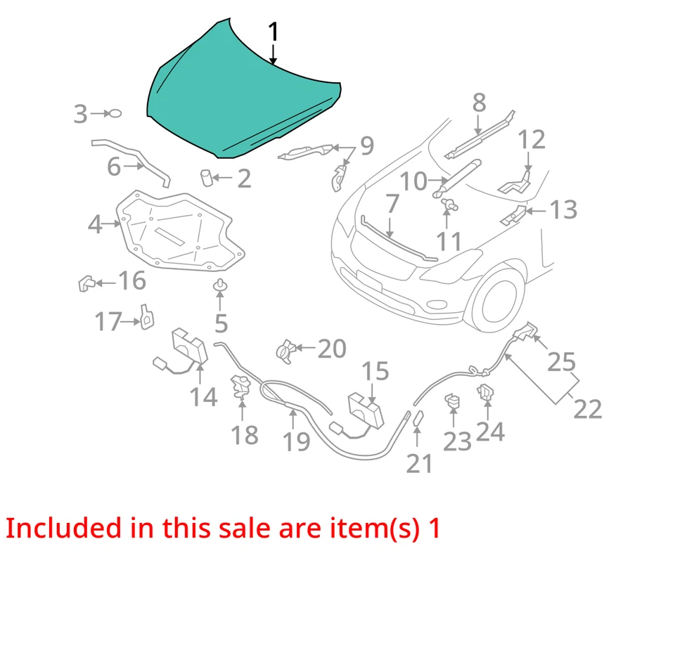 (LOCAL PICKUP ONLY) Hood Fits 09-13 INFINITI FX SERIES 797337 Foto 3 de 4