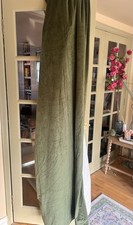 Marks & Spencer Velvet Pencil Pleat Ultra Thermal Curtains, Green, Only One Used