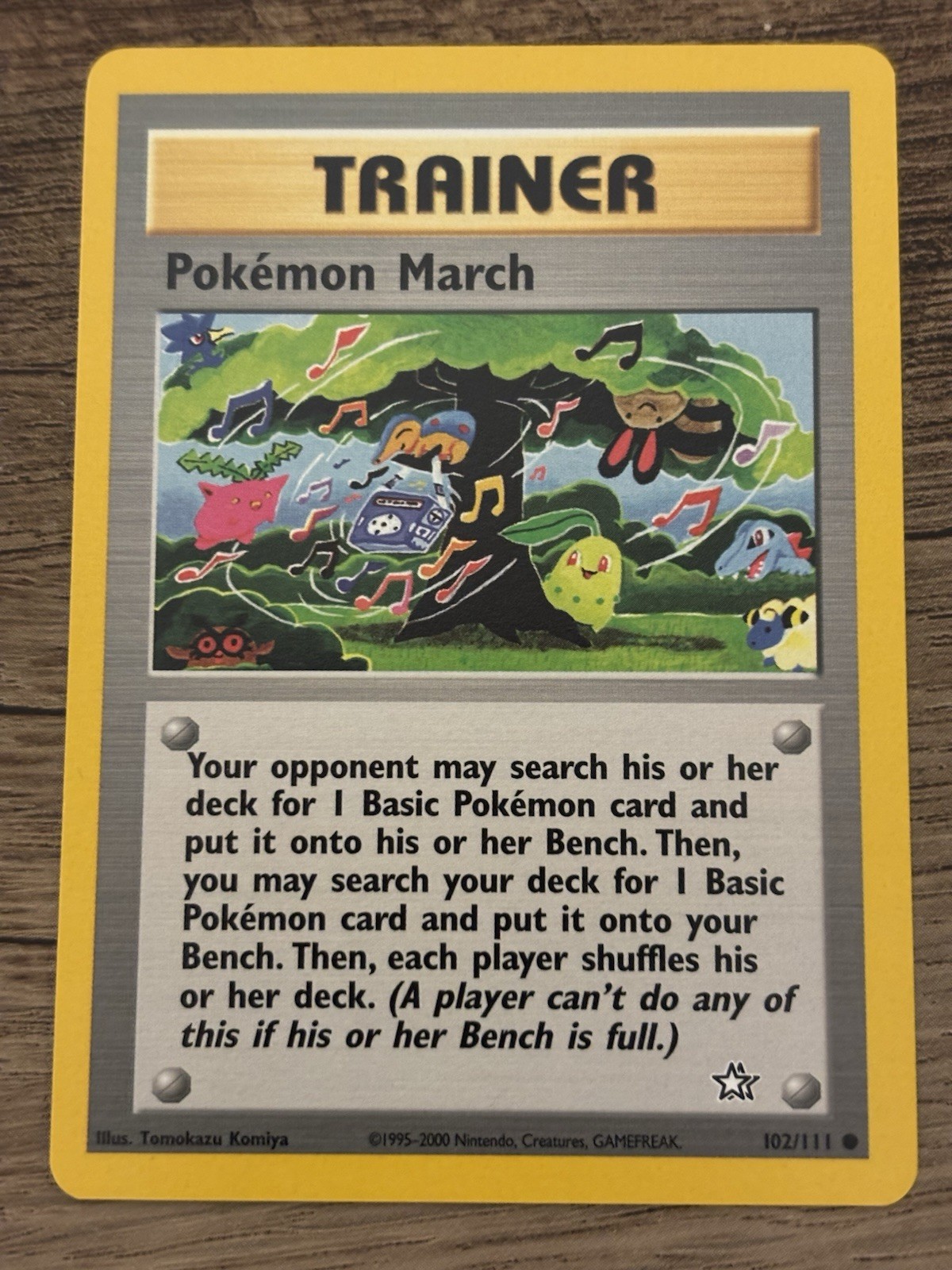 Pokemon March 102/111 Pokemon TCG Trainer Vintage Neo Genesis 
