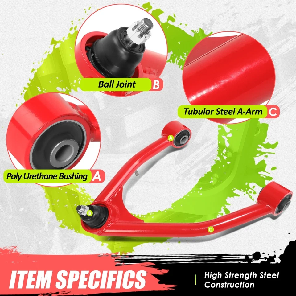 红色前上控制臂适用于 07-15 凯迪拉克凯雷德雪佛兰索罗德 — 第 2/4 张图片