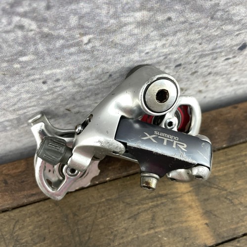 Vintage Shimano XTR RD-M900 MTB Rear Derailleur 8-Speed Red Medium Cage Japan - Picture 7 of 10