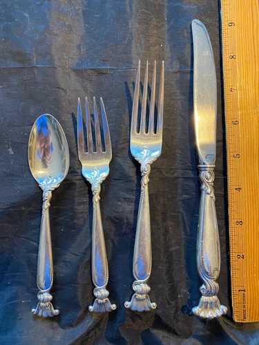 ROMANCE OF THE SEA  STERLING SILVER 4 SETTINGS 4 PIECES PER SETTing