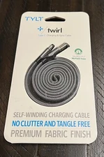 TYLT Twirl Type C USB-C to USB-A Charging & Data Sync Cable 3.3ft - NEW