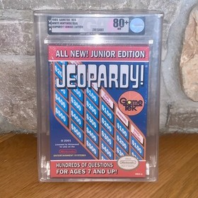 New NES Jeopardy Jr Junior 1989 Factory Sealed VGA 80+ Silver H-Seam Graded Game