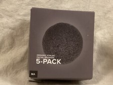 Minamul Konjac Exfoliating Organic Facial Sponge Set 5 Pack Gentle Daily Scrub