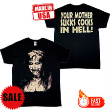 Vintage 2000s The Exorcist Movie Your mother sucks cocks in hell T-Shirt Black