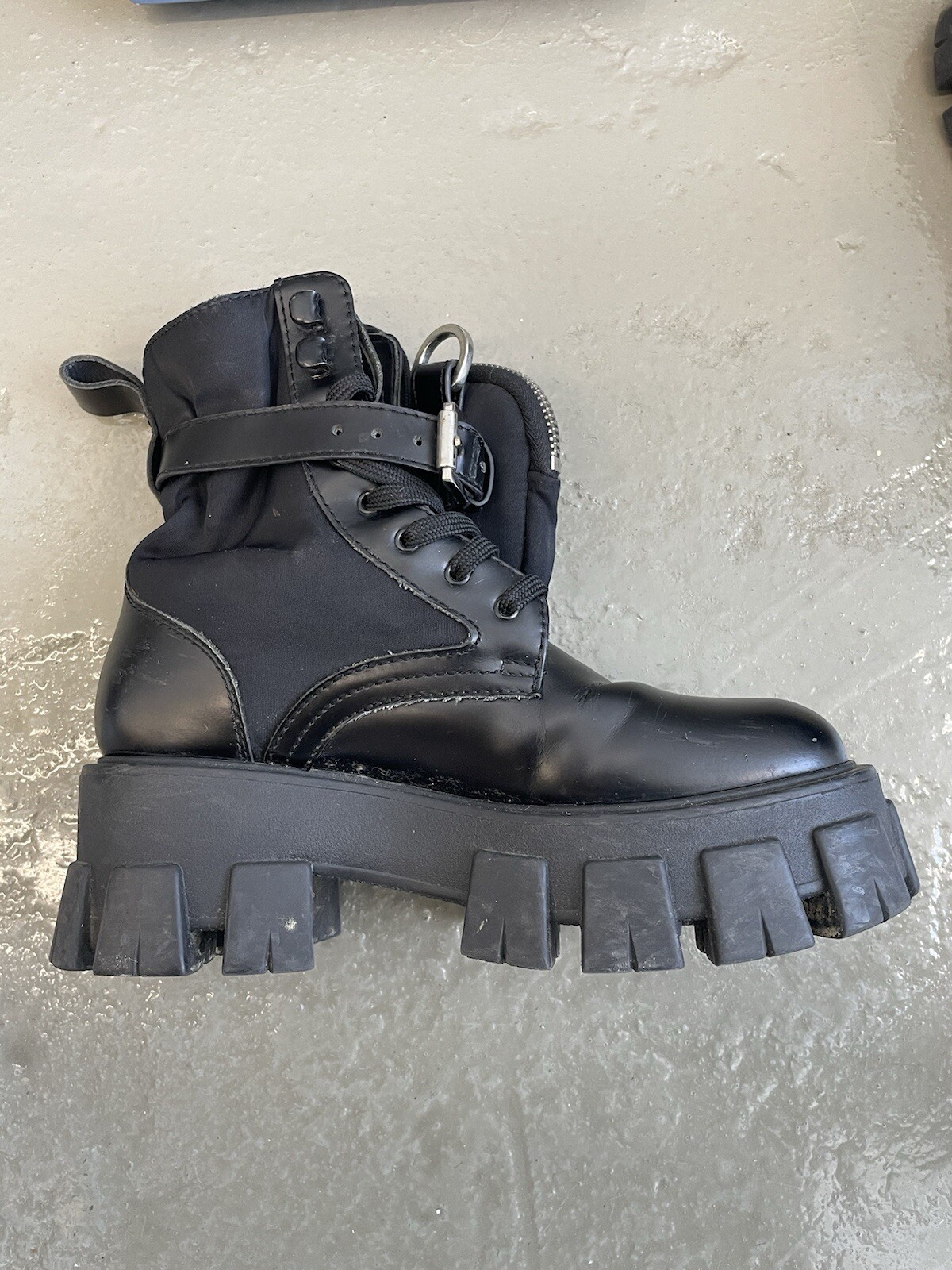 Authentic PRADA Monolith Chunky Combat Boots W/ M… - image 7