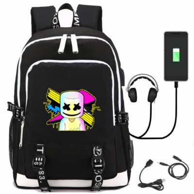 DJ Marshmello Backpack Shoulder Bag Rucksack Student Bag with