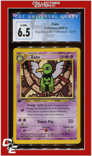 Xatu (1st Edition) graded CGC 6.5 for sale on eBay