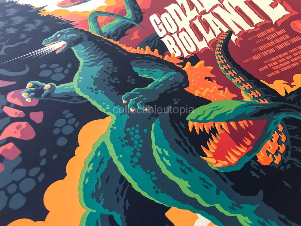Tom Whalen Mondo Godzilla vs Biollante Limited Variant Movie Art