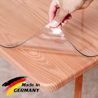 ERTEX Tischfolie Tischdecke Schutzfolie Tischschutz Folie transparent 2.5 mm Glasklar