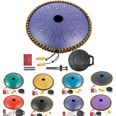 14 Notes 14 Inch Steel Tongue Drum Handpan Drum Percussion with Travel Bag 