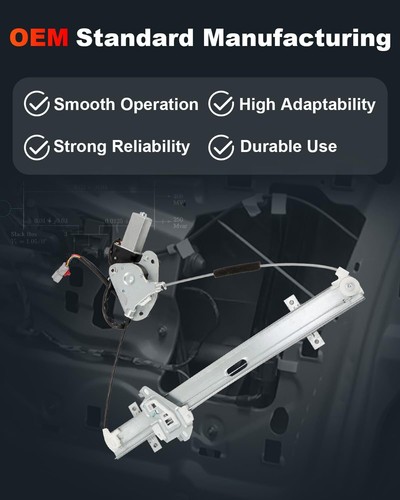 cciyu whit regolatore alzacristalli elettrico motore adatto per honda civic 2001-2005 anteriore sinistro - Foto 4 di 7