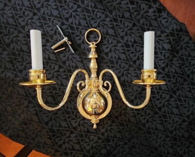 Holkotter Item 3223/2 Candelabra Sconce in Polished Brass Finish