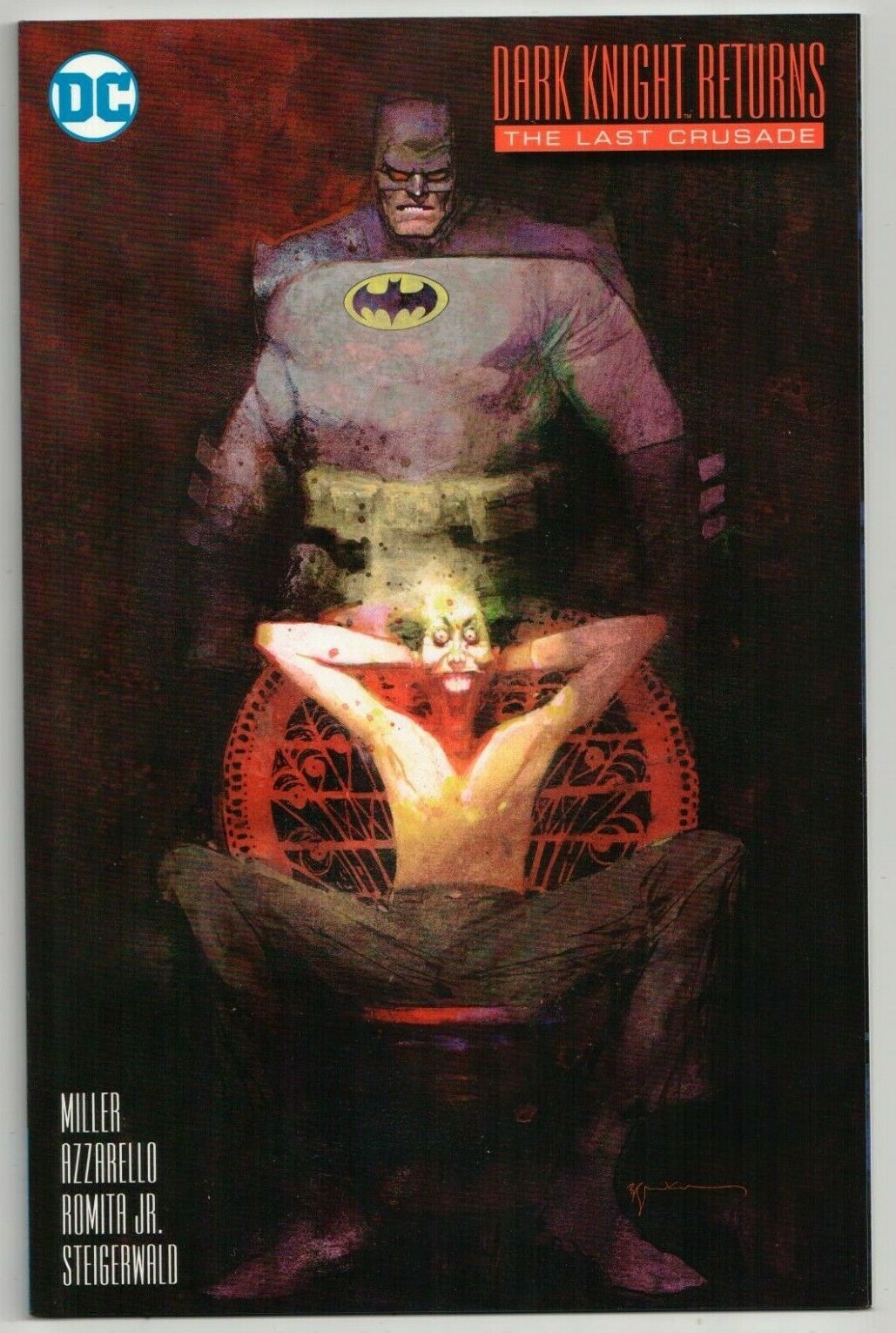 BATMAN DARK KNIGHT LAST CRUSADE #1 Sienkiewicz 1:25 Variant Incentive Joker Cov.-image