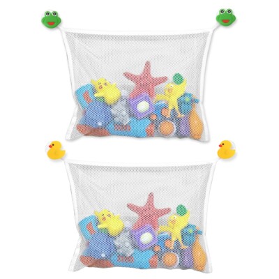 BABY BATH TIDY Duck/Frog Cute Mesh Net Suction Cup Bathroom - Main Image