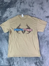 Realtree American Flag Antler T-Shirt Large Khaki Camo Hunting Graphic Tee