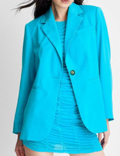 Womens Future Collective Gabriella Karefa Johnson Blue Blazer Xs