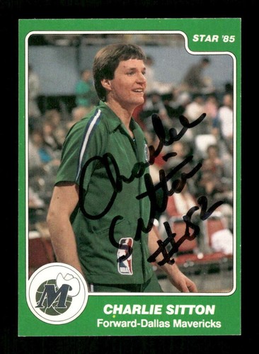 1984-85 Star 258 Charlie Sitton RC signed auto autograph EX-EXMT tough BNDR