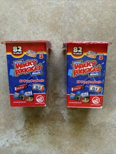 Lot of 2 Wacky Packages Minis 3D Puny Products Series 3 Sealed NEW
