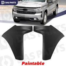 Pair Front Bumper End Cap Extension Trim Left Right For 2019-2022 Silverado 1500