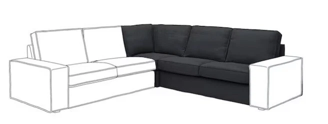 Housse De Canapé-lit IKEA KIVIK Tranås Noir - Réf. 301.936.91 - 51% Coton, 40% Viscose - Neuf En Boîte