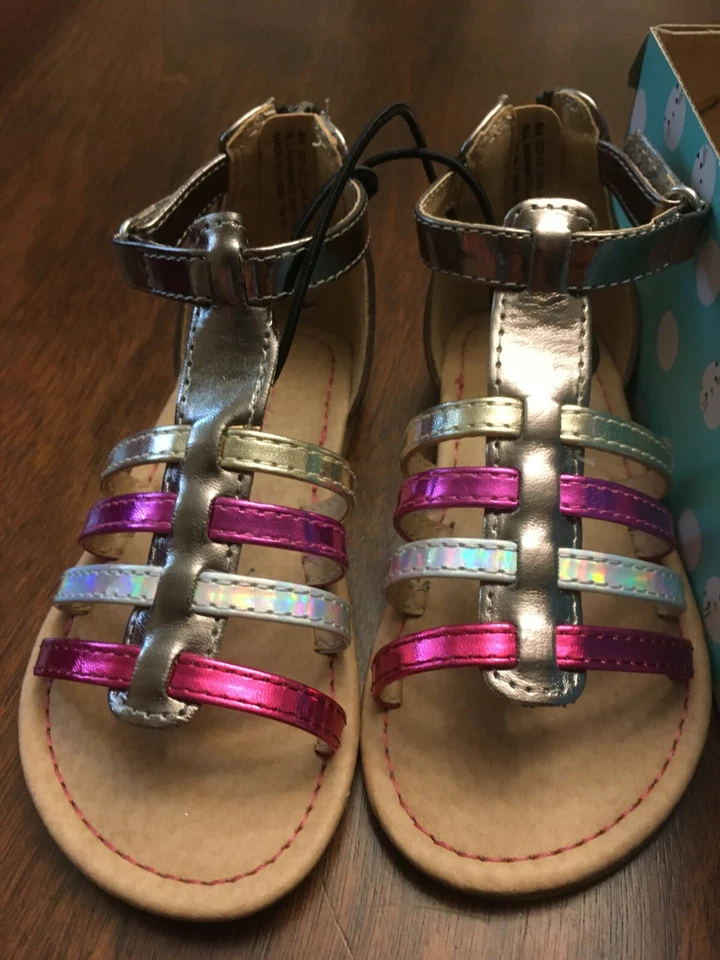 Новые босоножки Okie Dokie для малышей 8 М оловянные Lil Carla Fushia с ценником  - Изображение 2 из 3