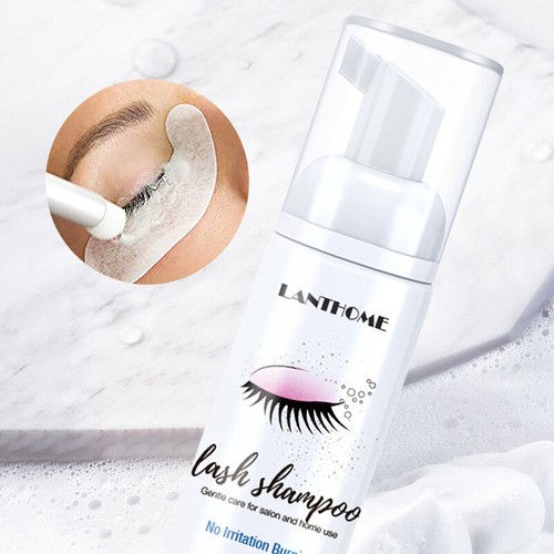 50ML Wimpernverlängerung Shampoo Wimpern+ Pinsel Set Augenlid-Reiniger schäumend - Bild 5 von 10