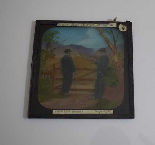 FARMER GIBSONS HARVEST THANKSGIVING NO4 1897 Magic Lantern Slide PHOTO - Picture 2 of 3