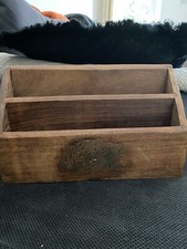 vintage hand Made  wooden Letter Racks With Brass