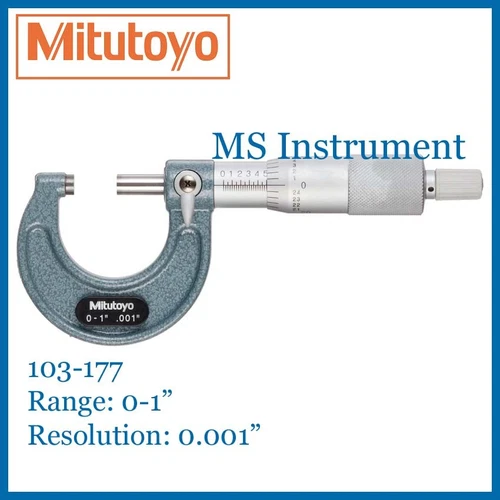 Genuine Mitutoyo 103-177 Outside Micrometer 0-1" Inch Imperial Australia Stock