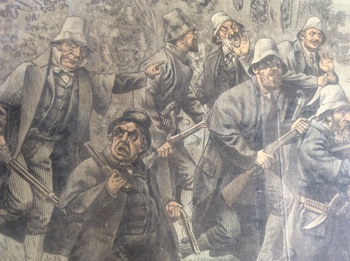 Political Cartoon Antique Original Tom Merry Lithograph Gladstonians in Ambush - Picture 4 of 5