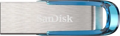 SanDisk 128GB Ultra Flair USB 3.0 Flash Drive, up to 150mb/s read speeds, Blue