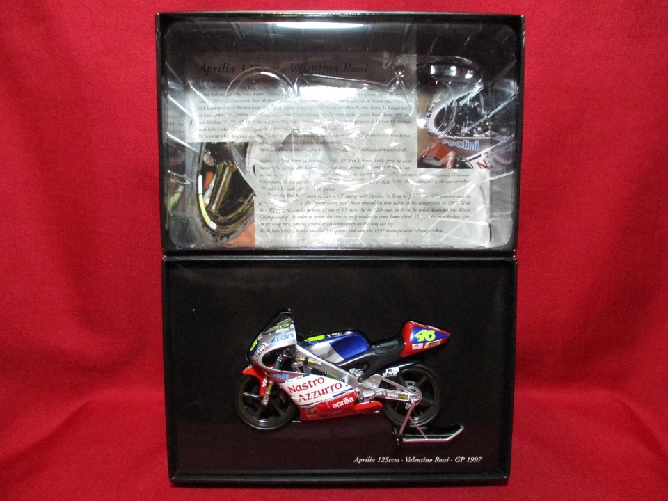 Valentino Rossi Aprilia 125 WORLD CHAMPION 1997 Nastro Azzurro 1/12 Scale MotoGP - Image 2 of 4