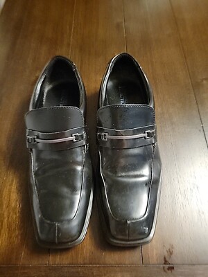 Kenneth Cole Reaction Black Men's Slip On Dress Shoes 10 Med
