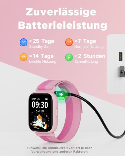 Kinder Smartwatch mit Telefonfunktion SOS Armbanduhr für iPhone Samsung Huawei - Bild 7 von 7