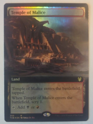 {1x} ~ Temple of Malice ~ *FOIL* (Extended Art) NM MTG EDH (THB) *Startropic*