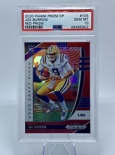 JOE BURROW 2020 PANINI PRIZM DP RED PRIZM GEM MINT 10
