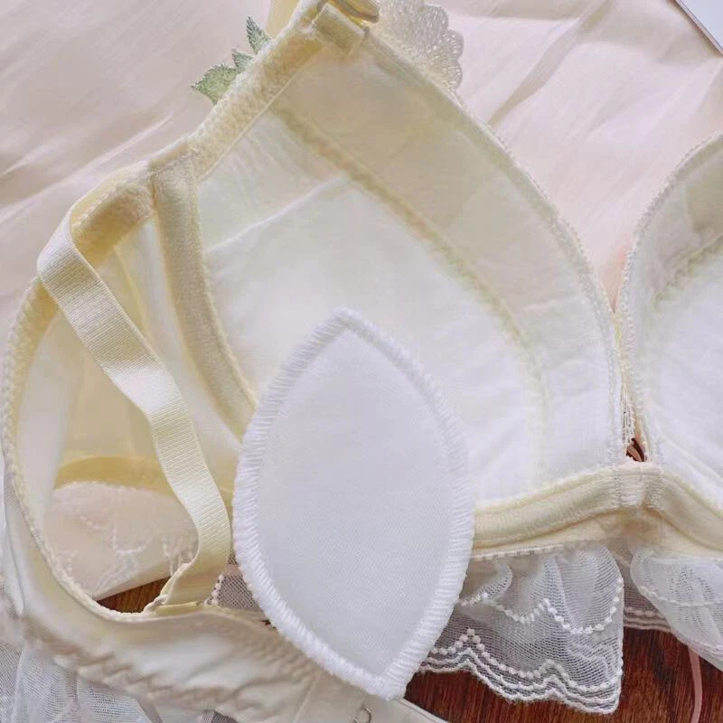 Принцесса девочек бюстгальтер наборы сладкое нижнее белье цветочный кружева трусики трусы милый - Изображение 4 из 4