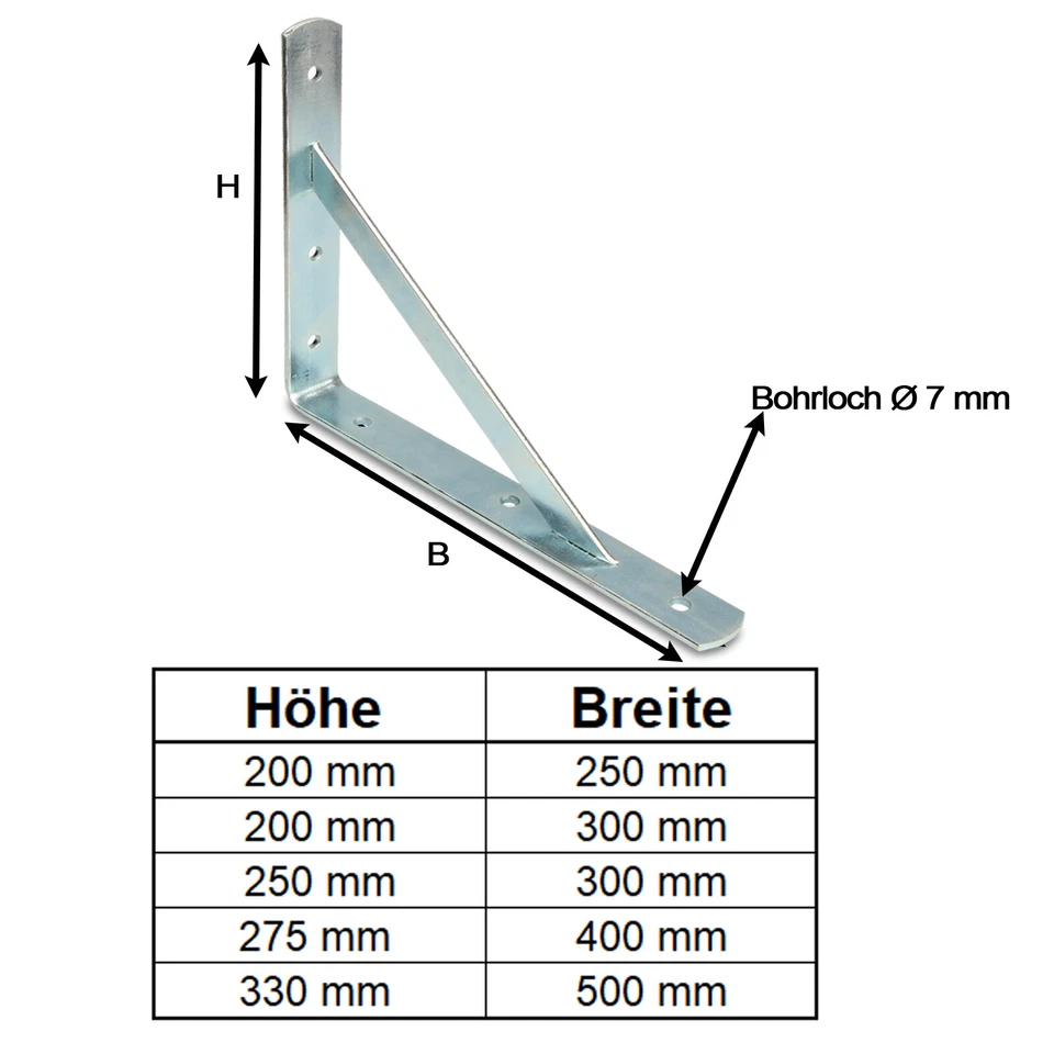 Regalträger Verzinkt Schwerlastträger Regalwinkel Träger Regalbodenträger Winkel - Bild 3 von 4