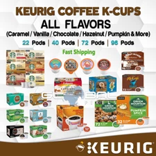Coffee Kcups 24 to 100 Pods Caramel, Vanilla, Chocolate & More lot for KEURIG ☕
