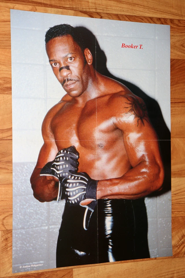 Póster vintage de lucha libre Chris Jericho/Booker T WWF WWE Foto 2 de 4