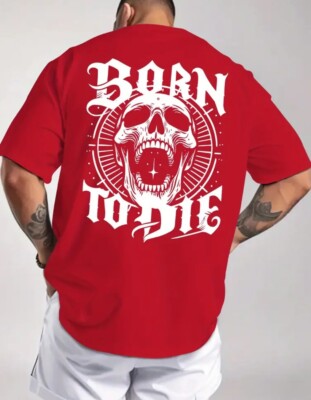 Born to Die Herren Oversize Shirt Streetwear Baumwolle Fashion bis 5XL